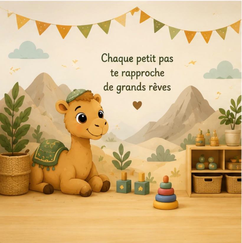 Illustration Hanana Kids : chaque petit pas te rapproche de grands rêves